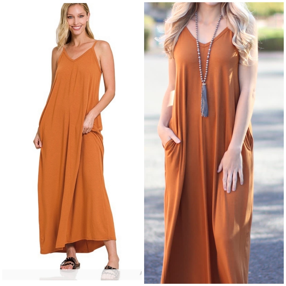 Boho Chic Camel Soft Knit Oversized Maxi Dress - Picture 2 of 4